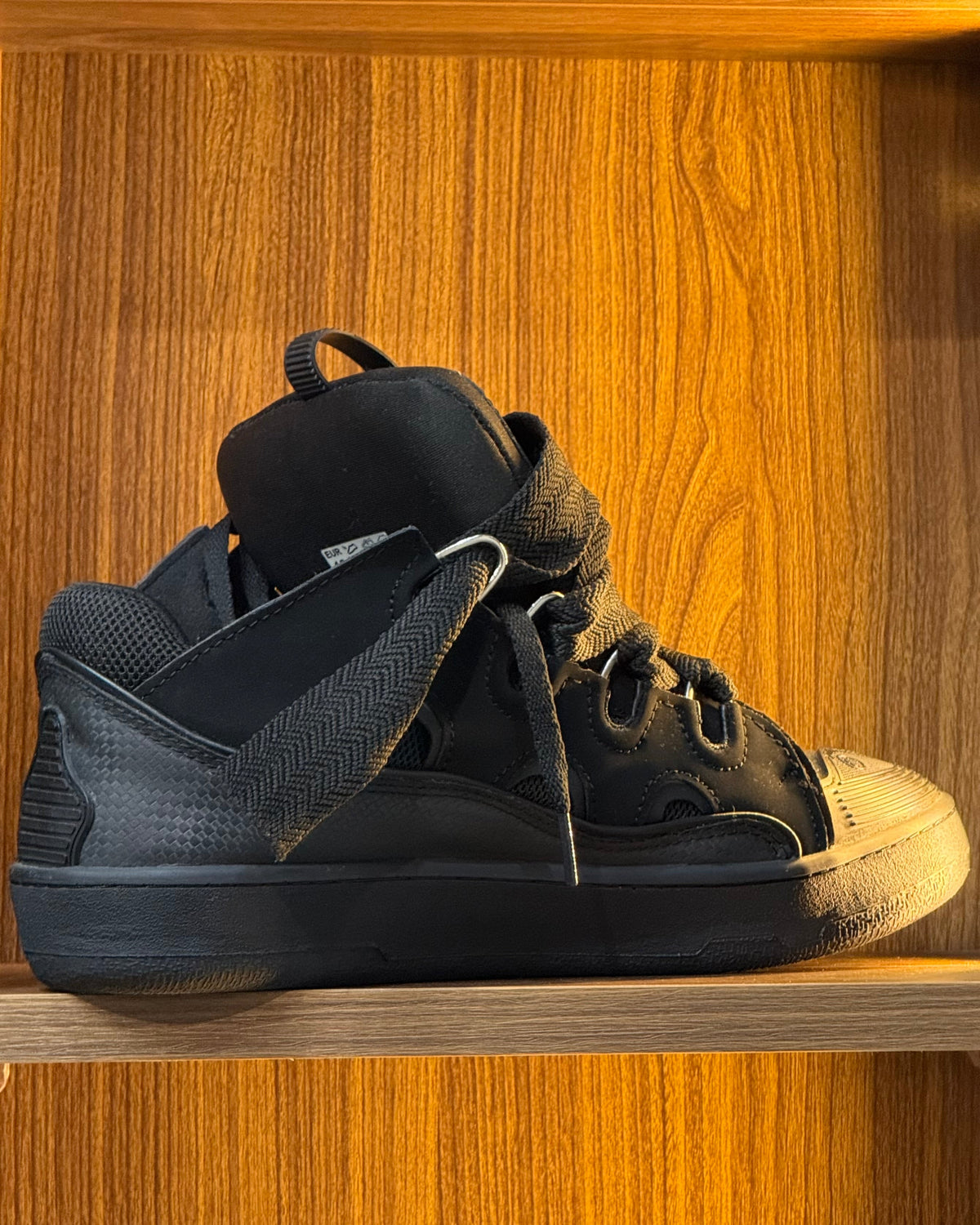 Lanvin Curb-Style All-Black Chunky Sneaker