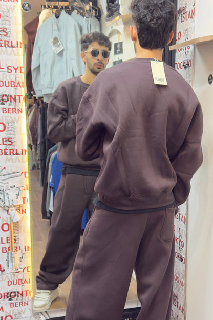 Monochromatic Fleece Set (Espresso Brown)