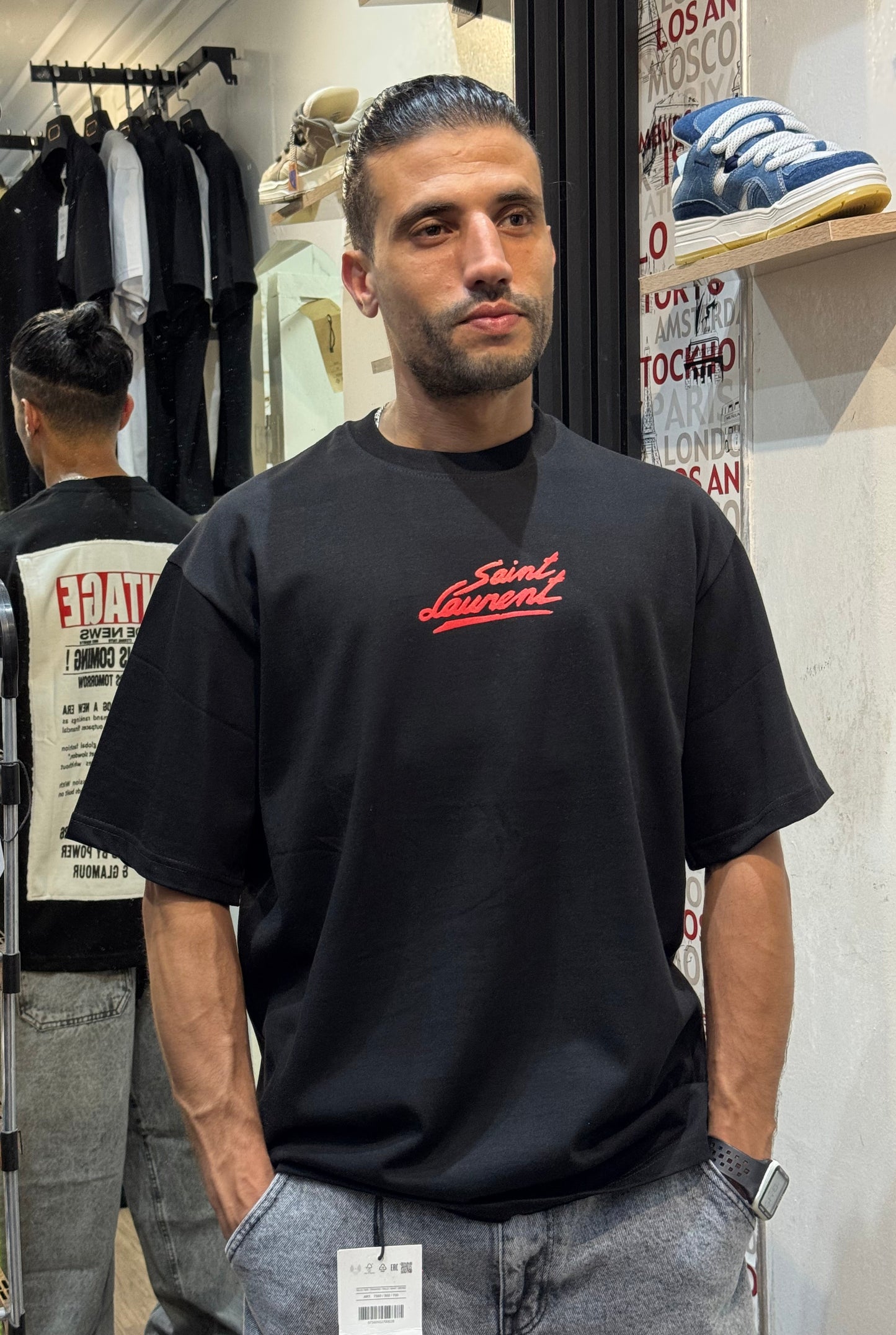 T-SHIRT JM SAINT LAURENT NOIRE