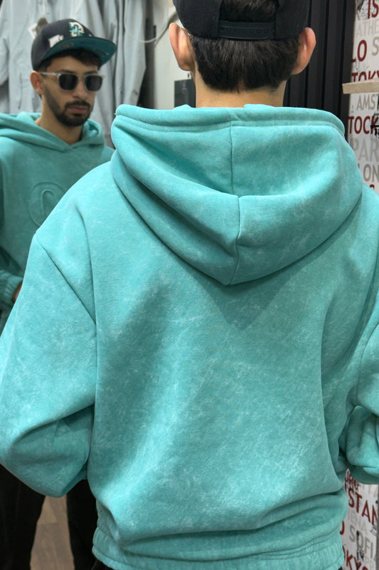 HOPE Turquoise Mineral Wash Hoodie