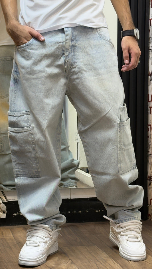 BAGGY JEAN DOUBLE POCKET LIGHT BLUE