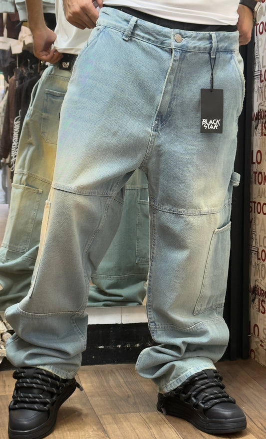 JEAN BAGGY CARGO LIGHT WASH