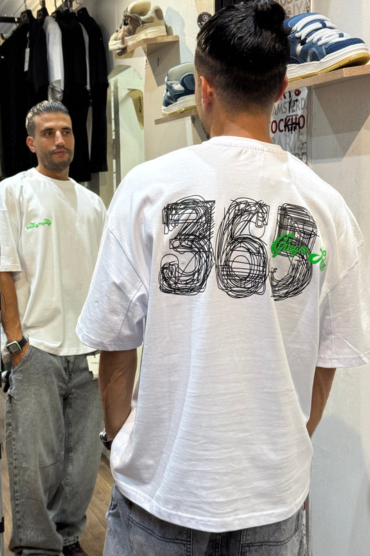 T-SHIRT OVERSIZE JM 365 BLANC