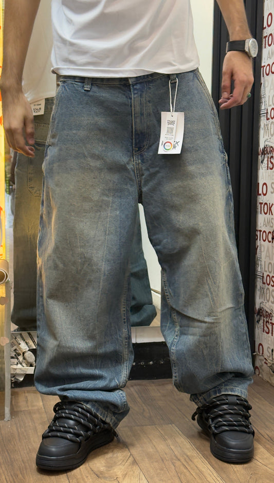 BAGGY JEAN DIRTY WASH BLUE