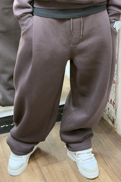 Monochromatic Fleece Set (Espresso Brown)