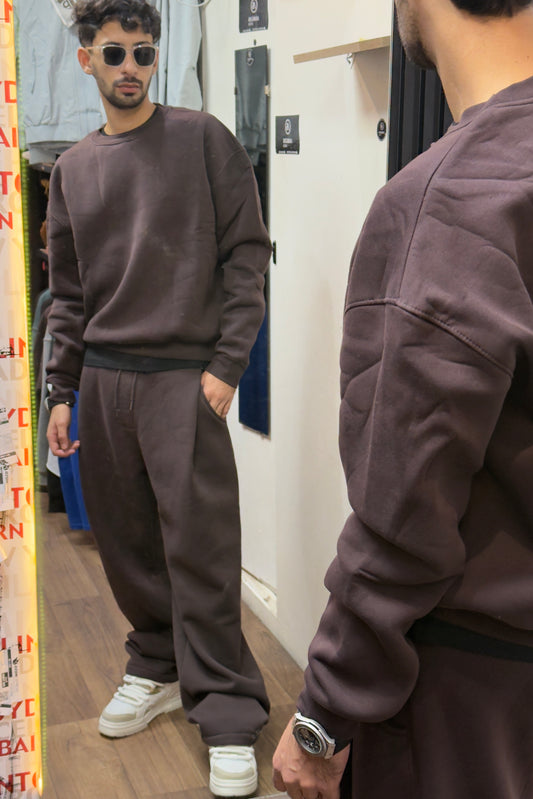 Monochromatic Fleece Set (Espresso Brown)
