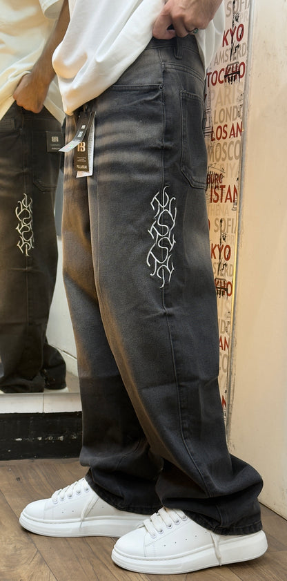 STITCH BAGGY JEAN BLACK