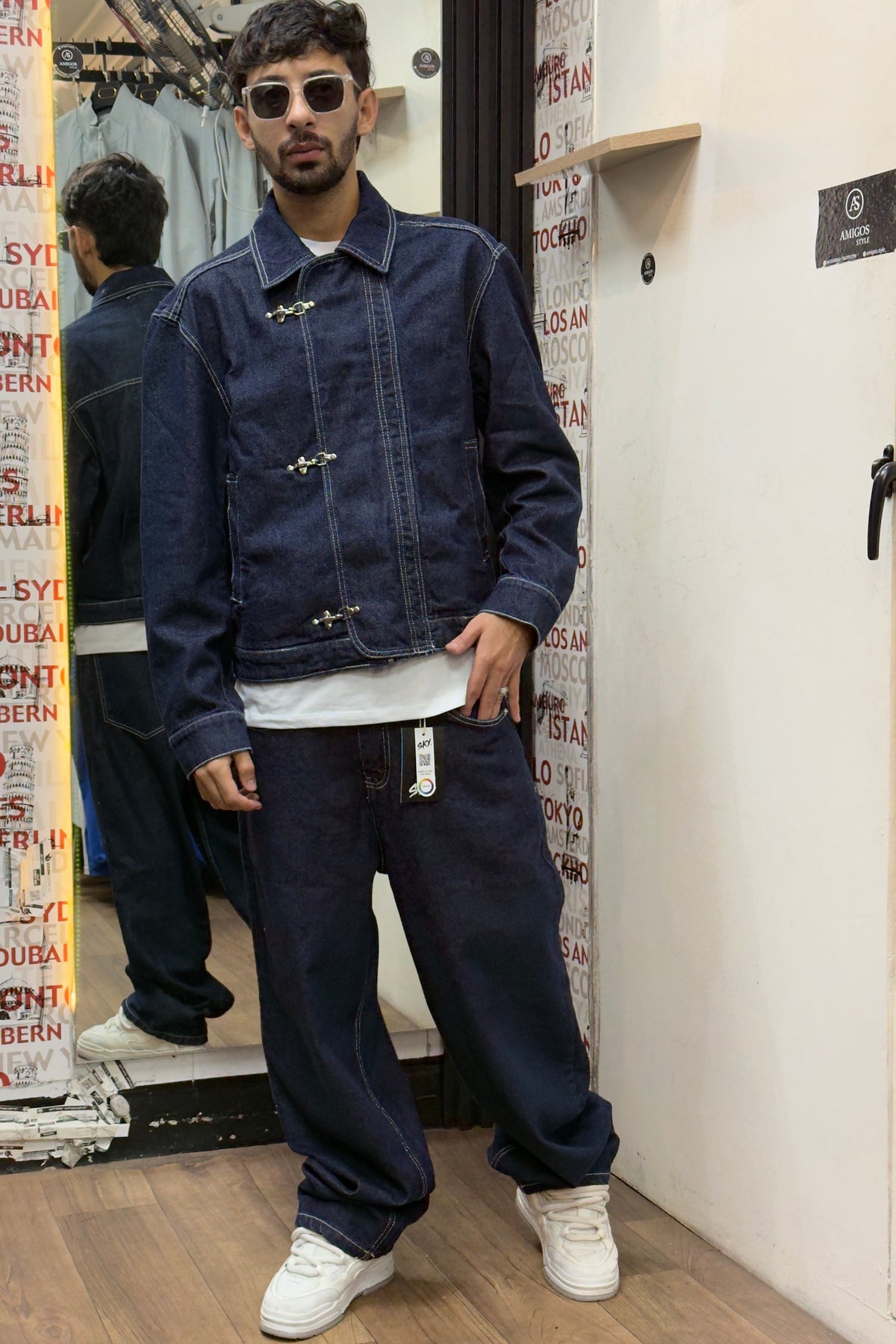 Clasp Raw Denim Set