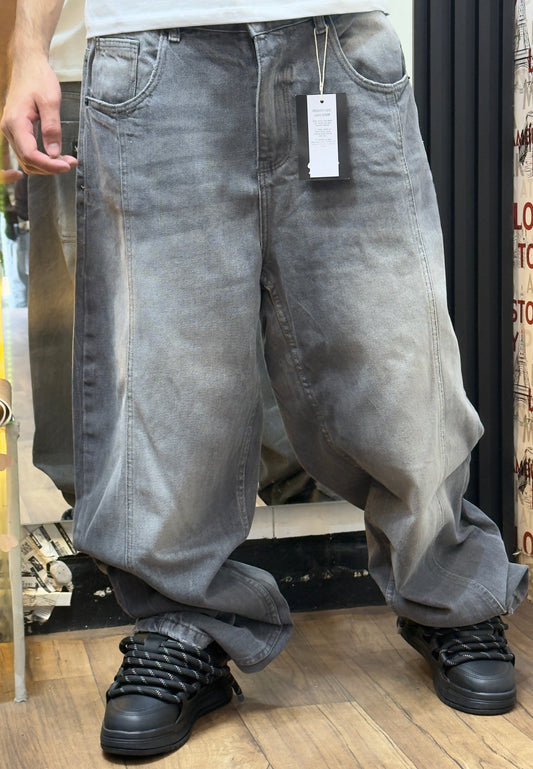 BAGGY JEAN GREY FRONT PANEL