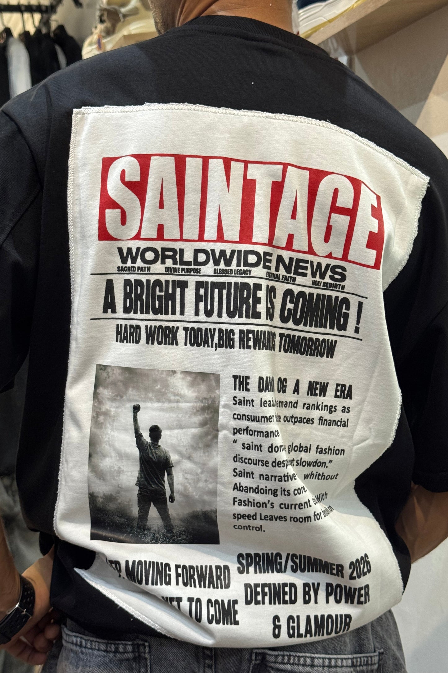 T-SHIRT JM SAINT LAURENT NOIRE