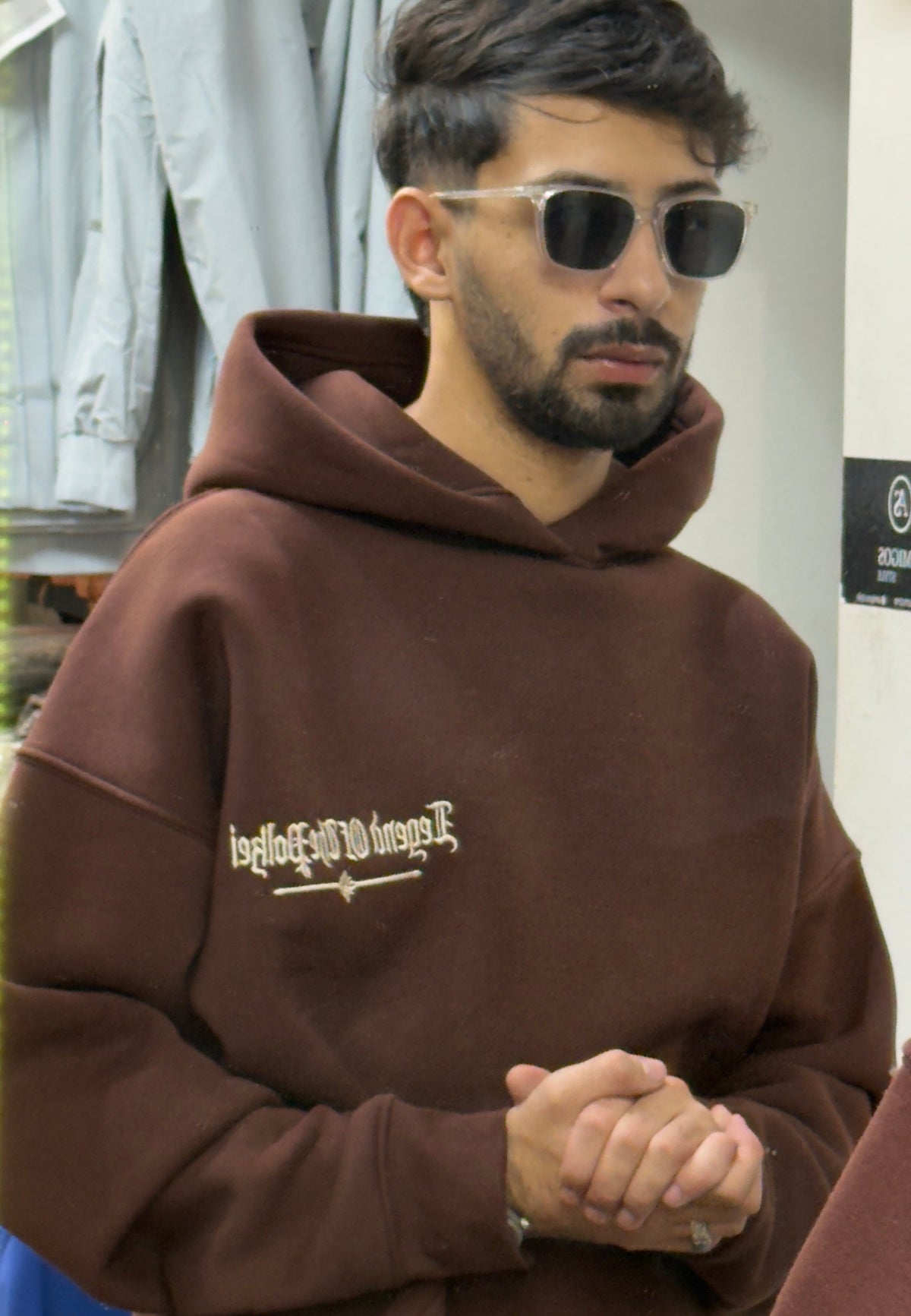 Chocolate Brown Gothic Crest Hoodie