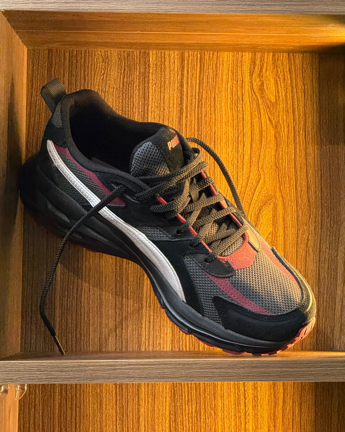 Puma Black & Burgundy Athletic Sneaker (Original)