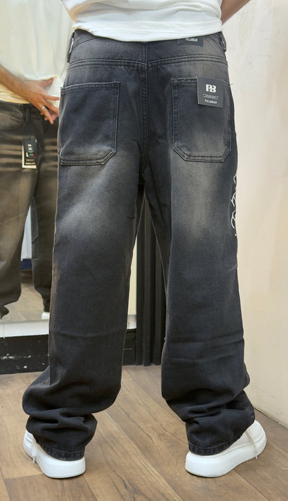 STITCH BAGGY JEAN BLACK