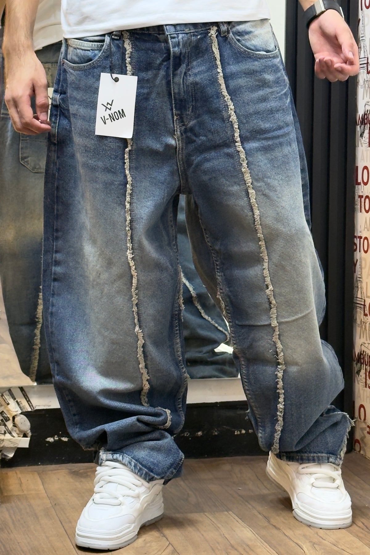 BALLON BAGGY JEAN RAW EDGE PANEL