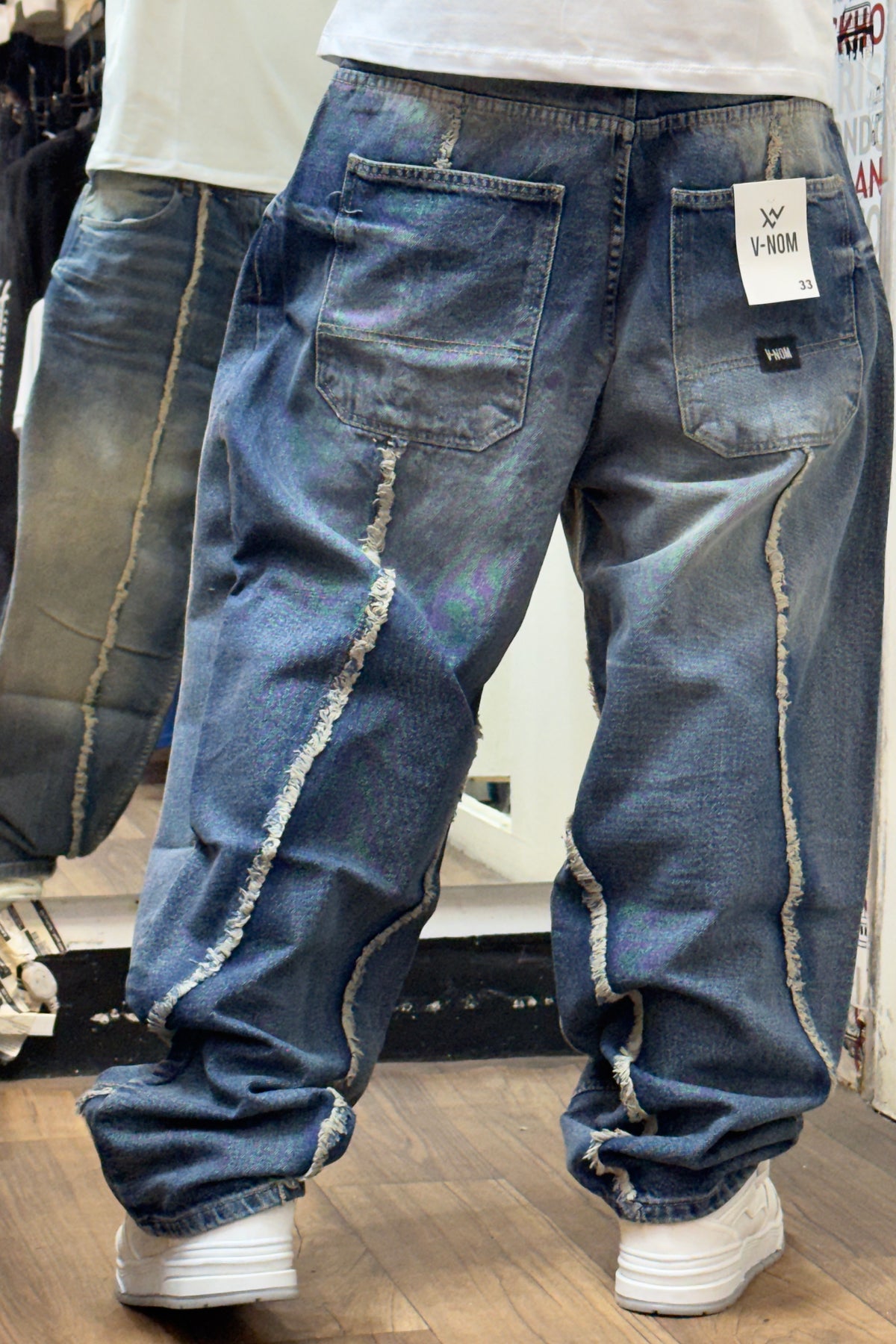 BALLON BAGGY JEAN RAW EDGE PANEL